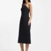 Stretch-crepe bandeau dress with internal corset Stretch-crepe bandeau dress with internal corset