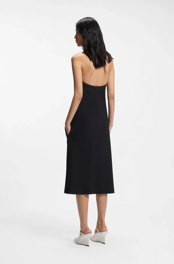 Stretch-crepe bandeau dress with internal corset Stretch-crepe bandeau dress with internal corset