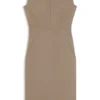 Stretch-fabric dress with cap sleeves Stretch-fabric dress with cap sleeves
