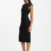 Stretch-fabric dress with cap sleeves Stretch-fabric dress with cap sleeves