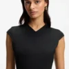 Stretch-fabric dress with cap sleeves Stretch-fabric dress with cap sleeves