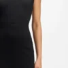 Stretch-fabric dress with cap sleeves Stretch-fabric dress with cap sleeves