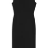 Stretch-fabric dress with cap sleeves Stretch-fabric dress with cap sleeves