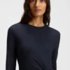 Stretch-jersey dress with knotted waist detail