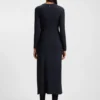 Stretch-jersey dress with knotted waist detail
