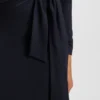 Stretch-jersey dress with knotted waist detail