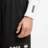 Stretch-jersey logo shorts with hidden drawstring