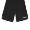 Stretch-jersey logo shorts with hidden drawstring