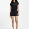 Stretch-jersey shorts with contrast logo Stretch-jersey shorts with contrast logo