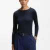 Stretch-jersey top with stacked-logo print