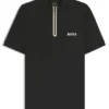Stretch-mesh slim-fit polo shirt with zip neck