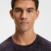 Stretch-mesh slim-fit T-shirt with all-over print