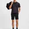 Stretch-mesh slim-fit T-shirt with all-over print