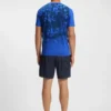Stretch-mesh slim-fit T-shirt with all-over print
