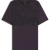 Stretch-mesh slim-fit T-shirt with all-over print