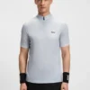 Stretch-ripstop slim-fit polo shirt with quick-dry performance