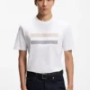 Stripe-artwork T-shirt in cotton jersey