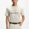 Stripe-artwork T-shirt in cotton jersey