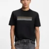 Stripe-artwork T-shirt in cotton jersey