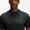 Stripe-artwork T-shirt in cotton jersey