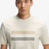 Stripe-artwork T-shirt in cotton jersey