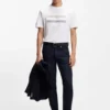 Stripe-artwork T-shirt in cotton jersey