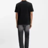 Stripe-artwork T-shirt in cotton jersey