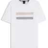 Stripe-artwork T-shirt in cotton jersey