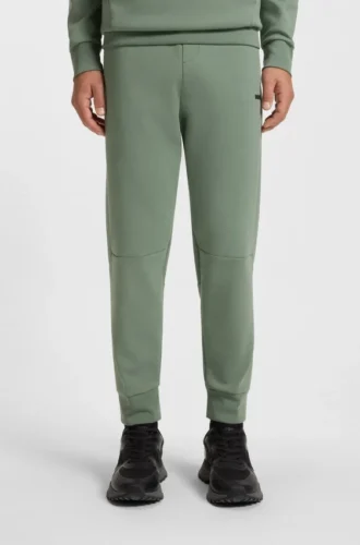 Stripe-detail tracksuit bottoms in a cotton blend