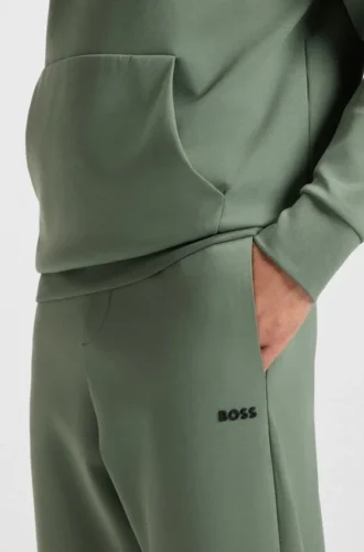 Stripe-detail tracksuit bottoms in a cotton blend