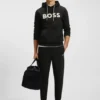 Stripe-detail tracksuit bottoms in a cotton blend