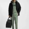Stripe-detail tracksuit bottoms in a cotton blend