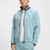 Stripe-detail zip-up sweatshirt in a cotton blend Stripe-detail zip-up sweatshirt in a cotton blend