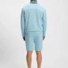 Stripe-detail zip-up sweatshirt in a cotton blend Stripe-detail zip-up sweatshirt in a cotton blend