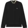 Stripe-detail zip-up sweatshirt in a cotton blend Stripe-detail zip-up sweatshirt in a cotton blend