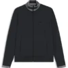 Stripe-detail zip-up sweatshirt in a cotton blend Stripe-detail zip-up sweatshirt in a cotton blend