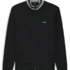 Stripe-detail zip-up sweatshirt in a cotton blend Stripe-detail zip-up sweatshirt in a cotton blend