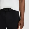 Stripe-pattern belt in Italian leather Stripe-pattern belt in Italian leather