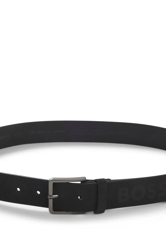 Stripe-pattern belt in Italian leather Stripe-pattern belt in Italian leather
