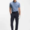 Stripe-trim polo shirt in stretch cotton Stripe-trim polo shirt in stretch cotton