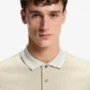 Stripe-trim slim-fit polo shirt in mercerised cotton Stripe-trim slim-fit polo shirt in mercerised cotton