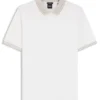 Stripe-trim slim-fit polo shirt in mercerised cotton Stripe-trim slim-fit polo shirt in mercerised cotton
