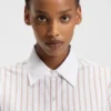 Striped blouse in cotton poplin