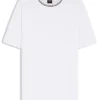 Striped-collar T-shirt in cotton piqué
