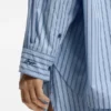 Striped oversized-fit blouse in cotton poplin