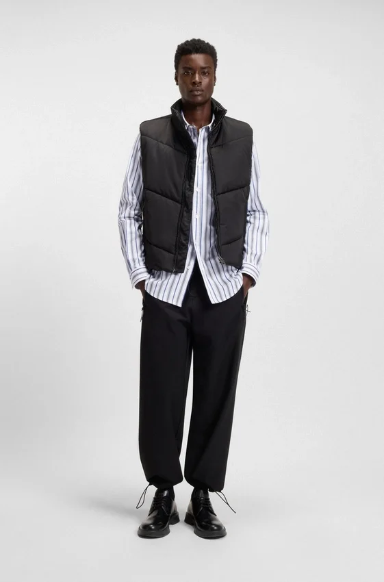 Striped oversized-fit shirt in cotton poplin Striped oversized-fit shirt in cotton poplin