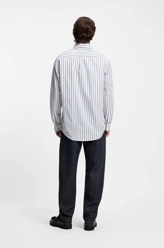 Striped oversized-fit shirt in cotton poplin Striped oversized-fit shirt in cotton poplin