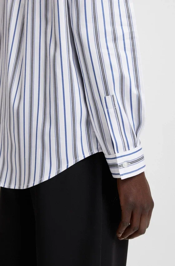 Striped oversized-fit shirt in cotton poplin Striped oversized-fit shirt in cotton poplin