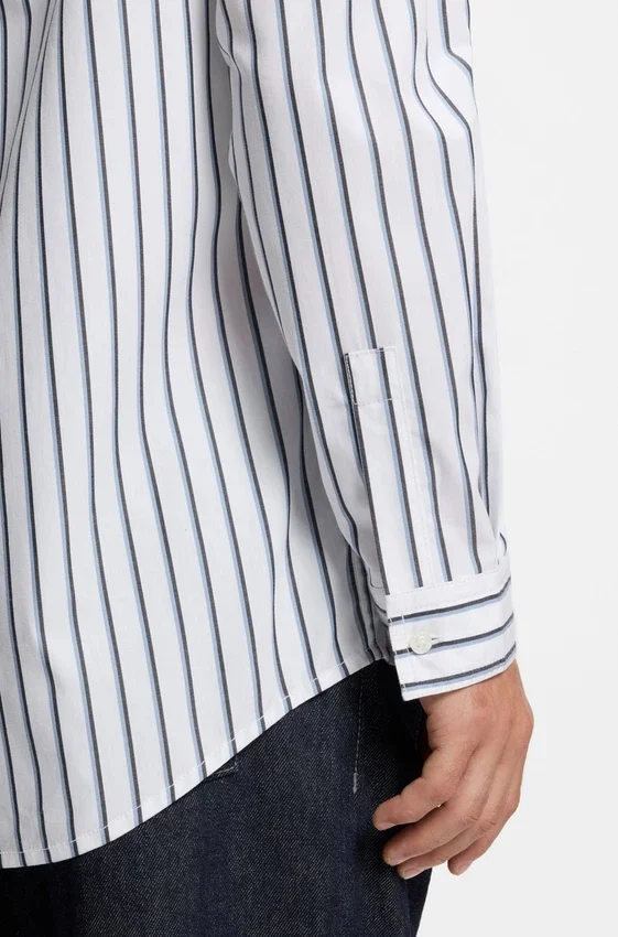 Striped oversized-fit shirt in cotton poplin Striped oversized-fit shirt in cotton poplin