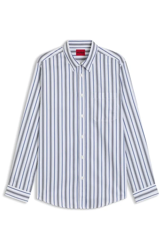 Striped oversized-fit shirt in cotton poplin Striped oversized-fit shirt in cotton poplin